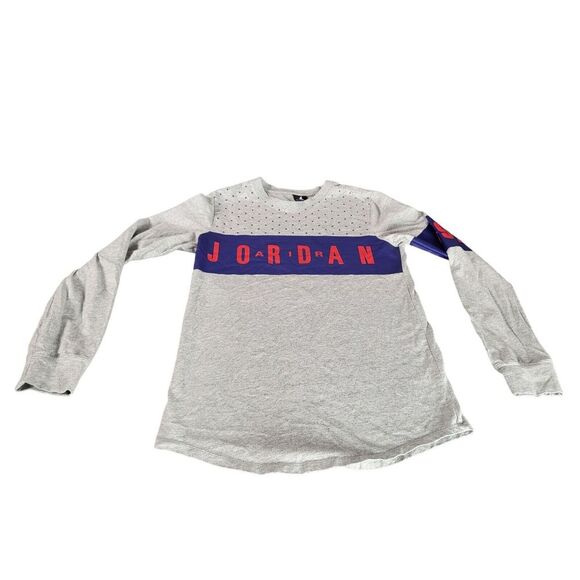 Air Jordan‎ Retro 7 Long Sleeve Tee TShirt Men Sz S Stars Logo Casual Athleisure - Picture 1 of 10